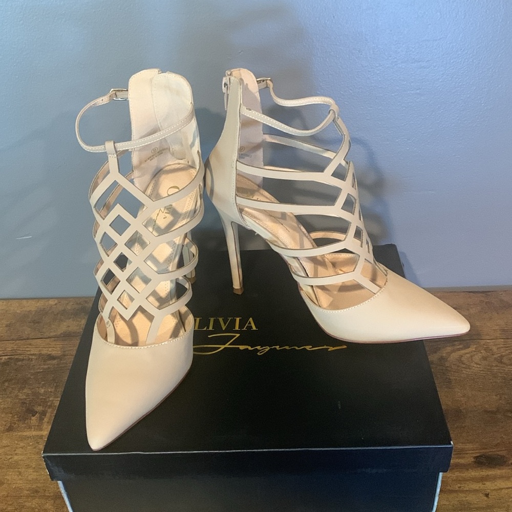 Olivia Jaymes “Tammy” Nude Stiletto Heel, Size 9